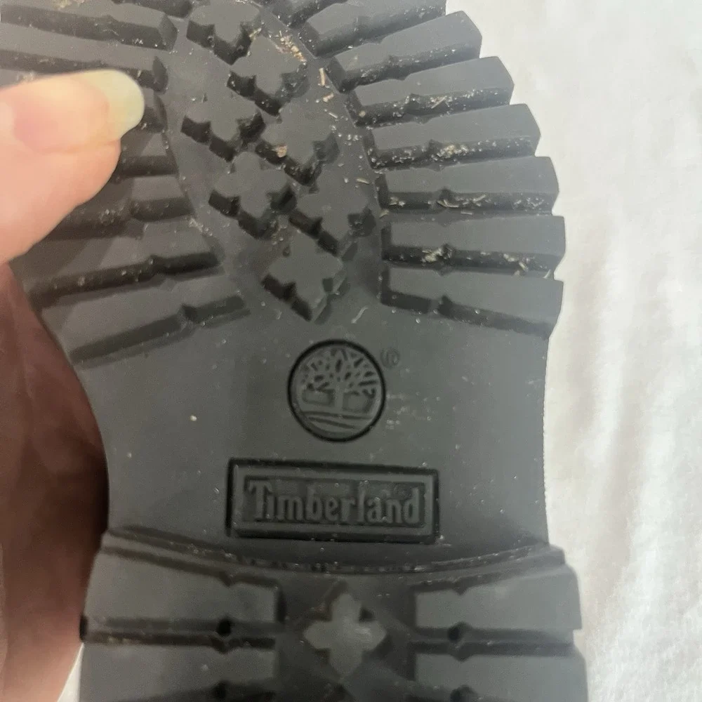 Timberland Toddler Premium Black Nubuck Leather Waterproof Boot Size 4 6